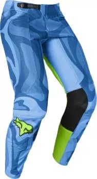 FOX Airline Exo Motocross Pants, blue-yellow, Size 28, blue-yellow, Size 28
