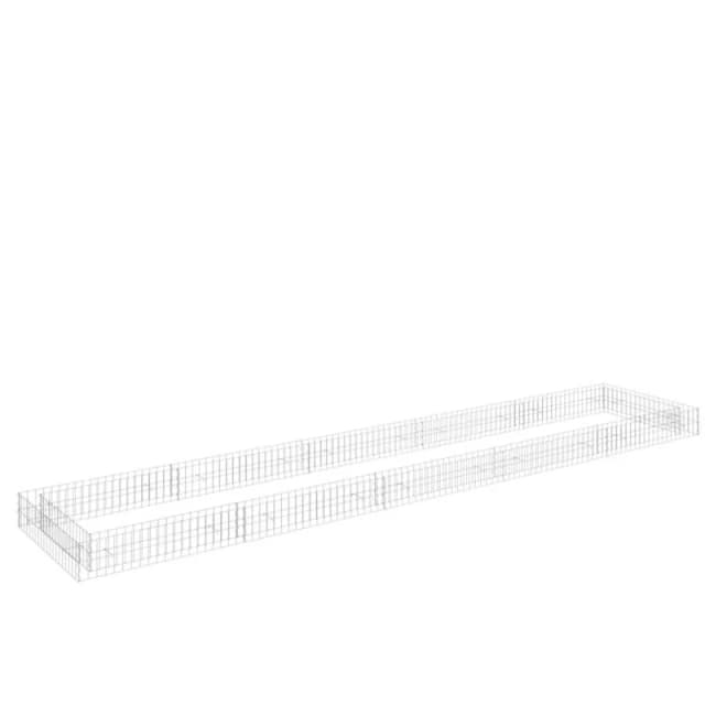 VIDAXL Gabion Raised Bed Galvanised Steel 500x100x20cm Vidaxl 8720286764381