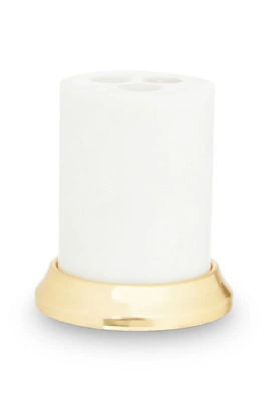 Premier Housewares Mako White Marble Toothbrush Holder White