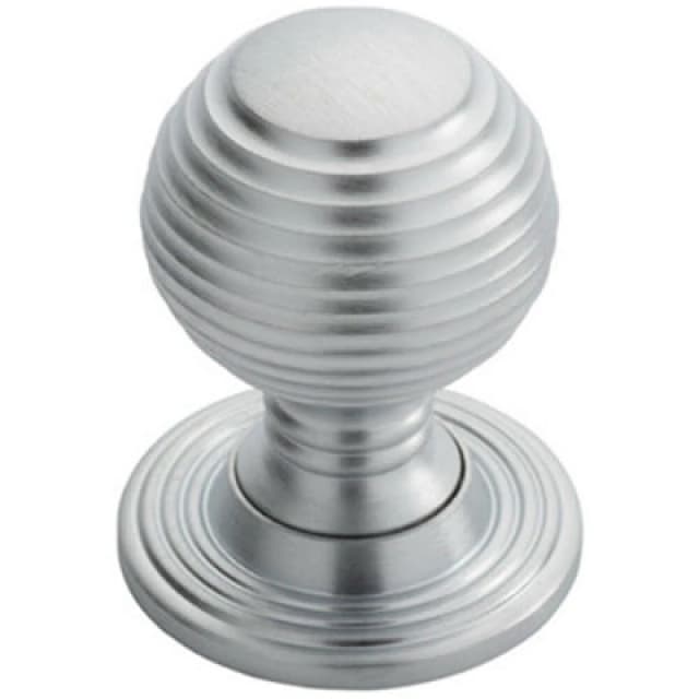 Loops Textured Reeded Ball Cupboard Door Knob 35mm Dia Satin Chrome Handle Multi unisex