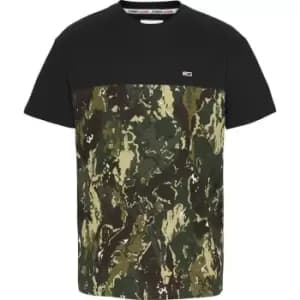 Tommy Jeans Colour Block T Shirt - Black