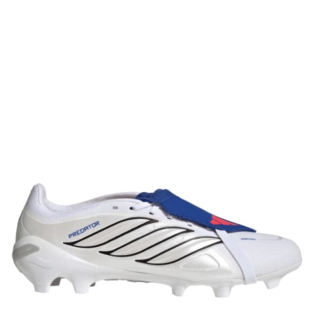 adidas Predator Fold-Over Tongue League Firm Ground Football Boots Mens White/Blue male 9.5 (44)