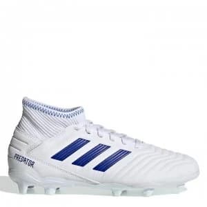 adidas Predator 19.3 Childrens FG Football Boots - White/BoldBlue