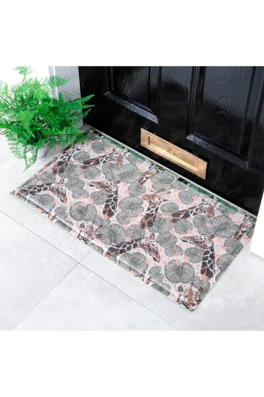 Native Natural Giraffe Leaf Doormat (70 X 40Cm)