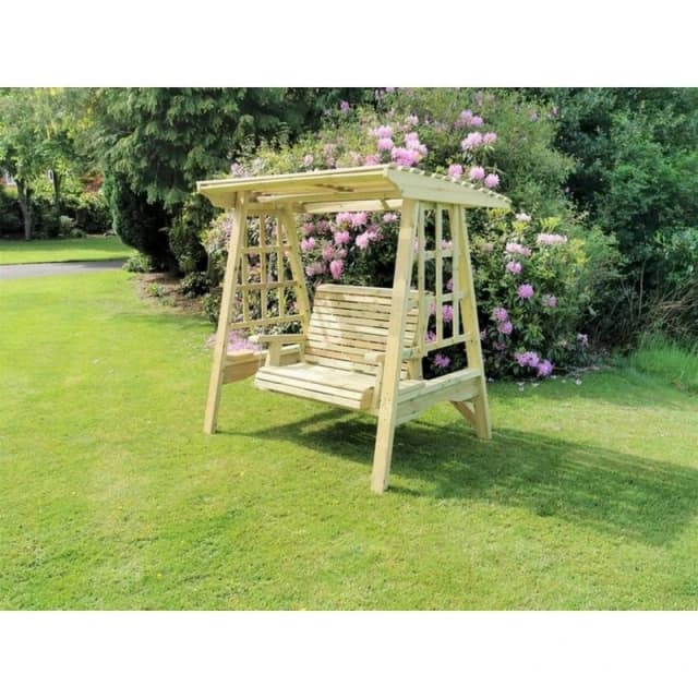 Churnet Valley Garden Furniture Ltd Antoinette 2 Swing Seat - Min. Assembly Required - Set of Cushions Inc in Brown Brown Unisex