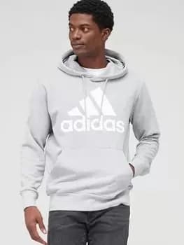 adidas Sportswear Essentials Big Logo Overhead Hoodie - Grey, Size XS, Men