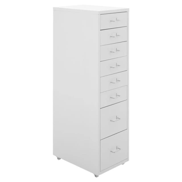 Kabinet UK 8-Drawer Vertical File Cabinet with Wheels White unisex One size