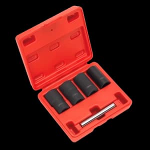 Sealey SX201 Locking Wheel Nut Removal Set 5pc 17, 19, 21, 22mm 1/2Sq Drive