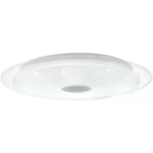 Netlighting Lanciano LED Decorative Flush Ceiling Light White, Transparent Cct,