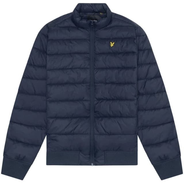 Lyle and Scott Mens Funnel Wadded Medium Puffer Jacket Dark Navy male S