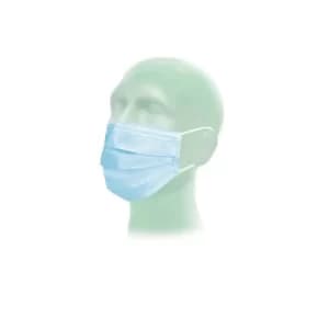 Surgical Facmasks with Earloops, Blue, x50