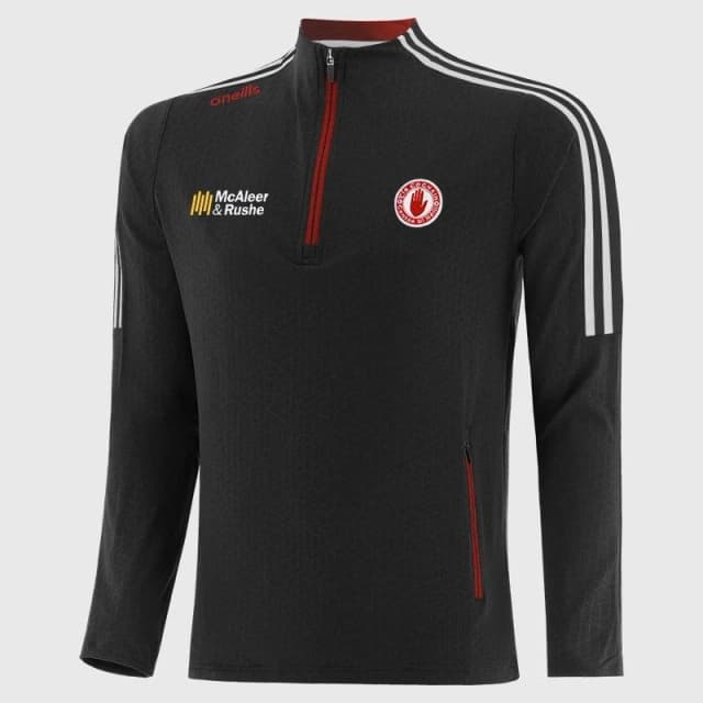 ONeills Tyrone Hydra Half Zip Top Junior BLK/WHI/RED male 10-11 Years