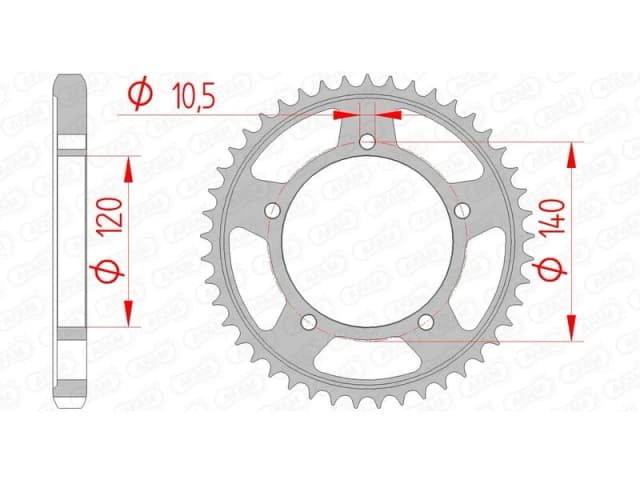AFAM 86603-43 Chain Sprocket Steel Chain Sprocket (5479)