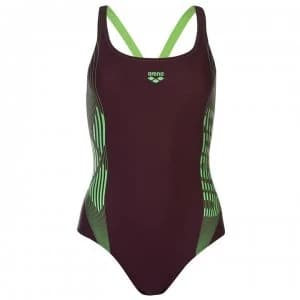 Arena Twinkle Swim Suit Ladies - Red Wine/Green