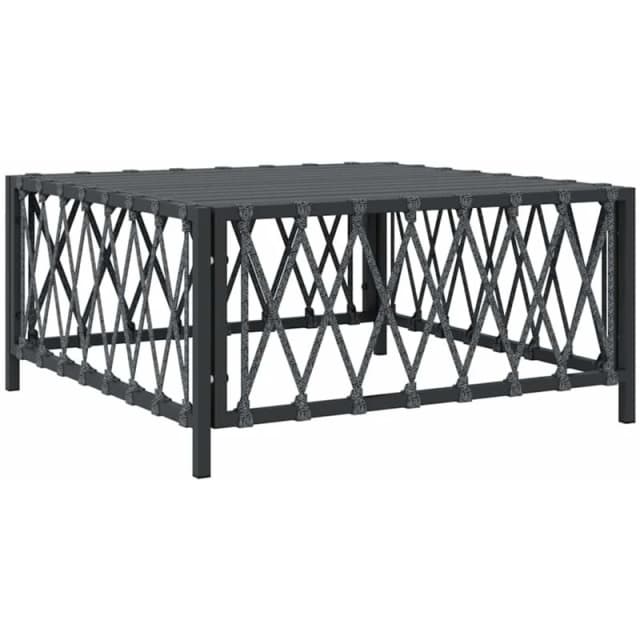 VIDAXL Garden Table Anthracite 70x70x34cm Woven Fabric Vidaxl 8720845787448