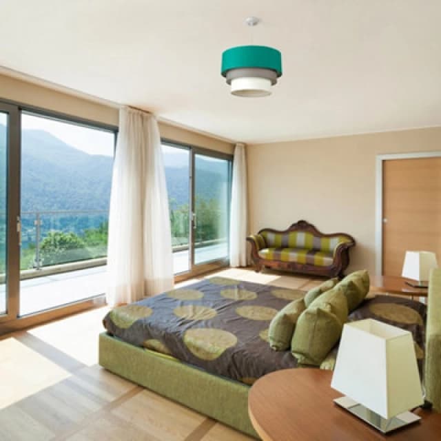 ValueLights ValueLights Aztec Three Tier Easy Fit Fabric Ceiling Pendant Lamp Shade with Bulb in Teal Teal One Size Unisex 5059406016738