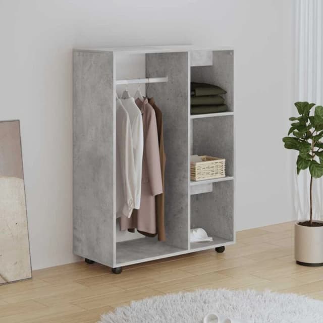VIDAXL Wardrobe Concrete Grey 80x40x110cm Engineered Wood Vidaxl 8720286610558