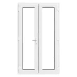 4ft Clear PVCu External French Door set H2055mm W1190mm