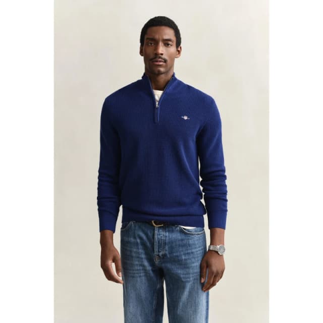 Gant Gant Textrd Half Zip Sn62 Navy 432 male S