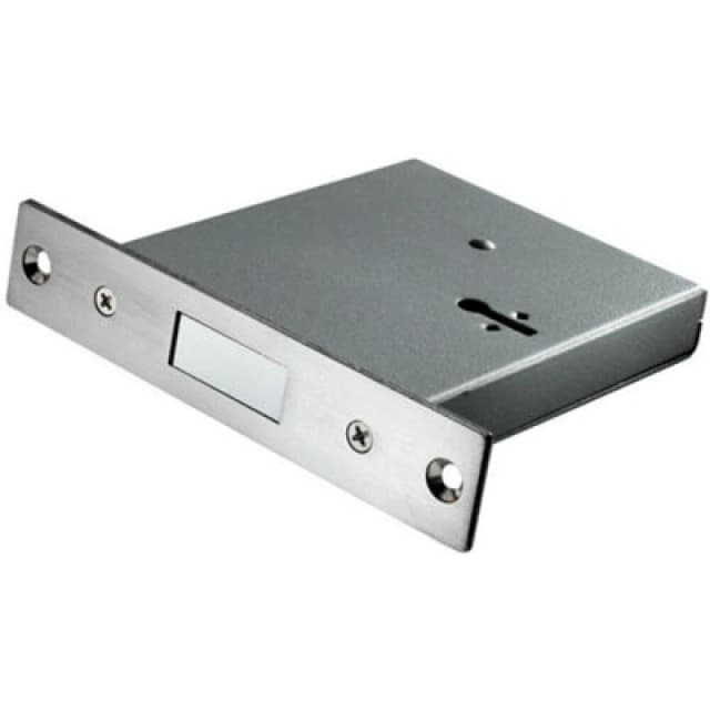 Loops 1 Lever Mortice Deadlock Architectural Door Lock 106mm Depth Satin Steel Metallics unisex