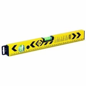 C.K Tools Aluminium Box Section Spirit Level Measure Tool with Vials - 600mm-2 Vial with Rule