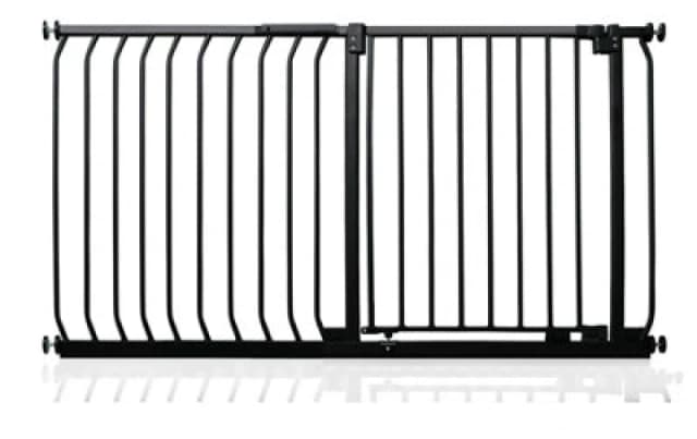 Safetots Elite Pressure Safety Gate, 125Cm - 134Cm, Matt Black, Pressure Fit Stair Gate