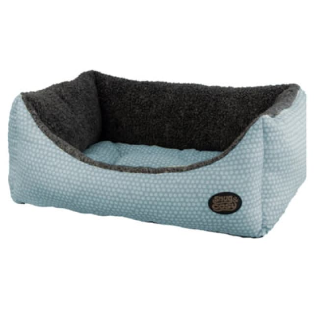Snug & Cosy Pets Snug And Cosy Light Blue Polka Dot Rectangle Bed 21"
