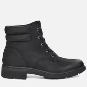 UGG Womens Harrison Lace Waterproof Leather Lace Up Boots - Black - UK 3