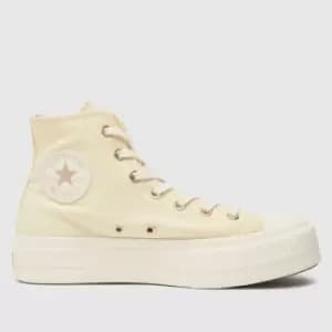 Converse Natural All Star Lift Hi Trainers
