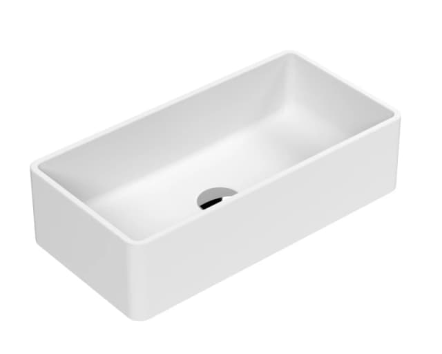 Balterley Countertop Vessel Basin for Modern Bathroom Vanity, Matt White, 465mm in White White Unisex