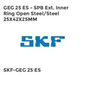 GEG 25 ES - SPB Ext. Inner Ring Open Steel/Steel 25X42X25MM