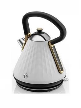 Swan Swan Gatsby Range 1.7-Litre Kettle - White/Gold
