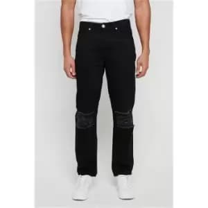 I Saw It First Black Slim Fit Ripped Knee Jeans - Black