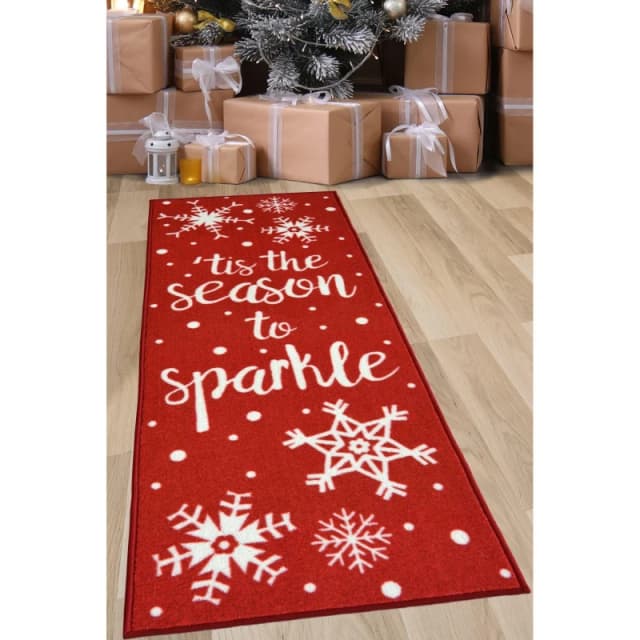 Homemaker Season Sparkle Festive Runner Red Red unisex 57x150cm