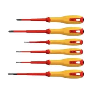 HUL444465 vde Pozidriv & Slotted Screwdriver Set 6 Piece HUL444465 - Hultafors
