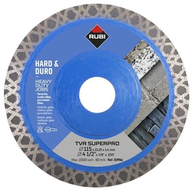 Rubi Rubi - 30986 TVR115 tvr superpro Diamond Blade 115mm RUB30986 30986