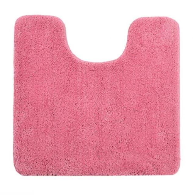 Allure Bath Fashions Luxury Microfibre Pedestal Toilet Mat Non-Slip - Rose Pink