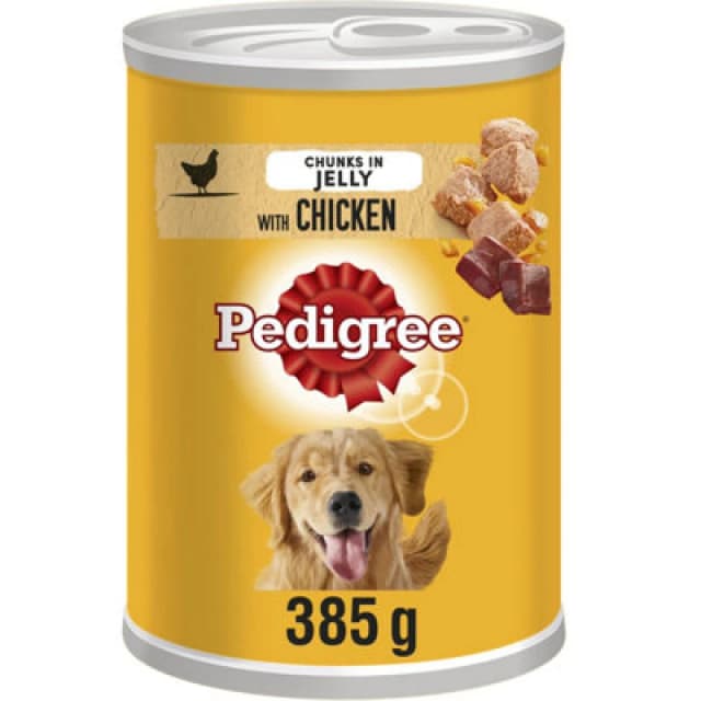 Pedigree Pedigree Adult Chunks in Jelly with Chicken 385g Can (Pack of 12) 177073 177073