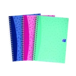 Oxford My Notes Wirebound Notebook 200pp A5 Spot (Pack of 3) 400155750
