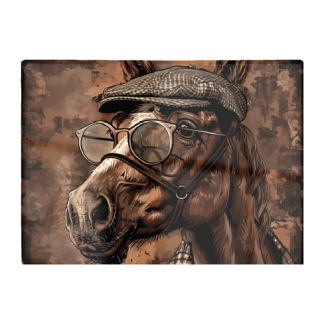 Warren Reed Designer Dapper Horse With Tweed Cap Chopping Board
