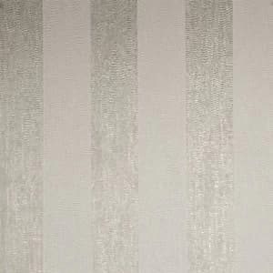 Boutique Water Silk Stripe Ivory/Taupe Decorative Wallpaper - 10m