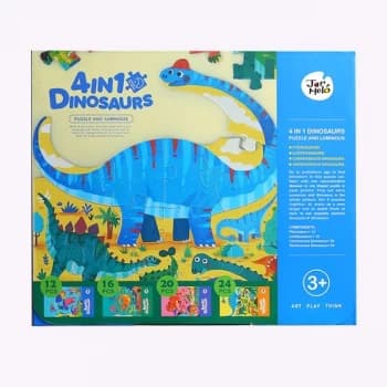 4 in 1 Dinosaurs Jigsaw Puzzle - Luminous