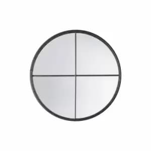 Crossland Grove Iping Round Mirror Black - 600 x 40 x 600mm