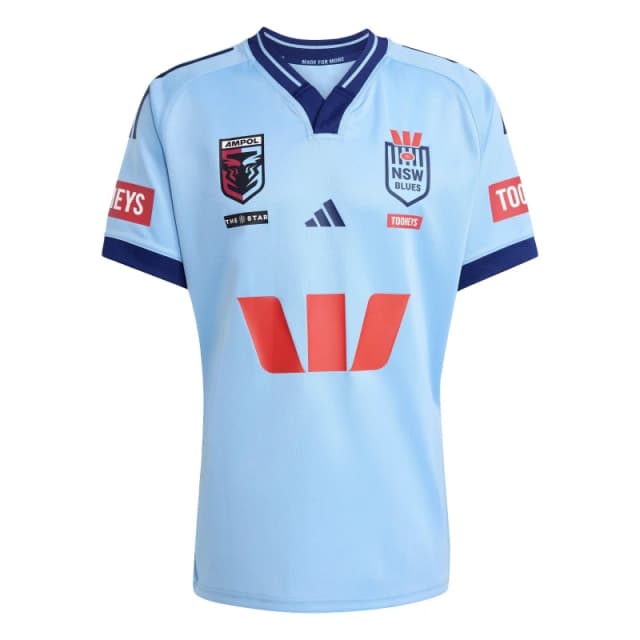adidas New South Wales Home Shirt 2025 2026 Adults Team Light Blue male S