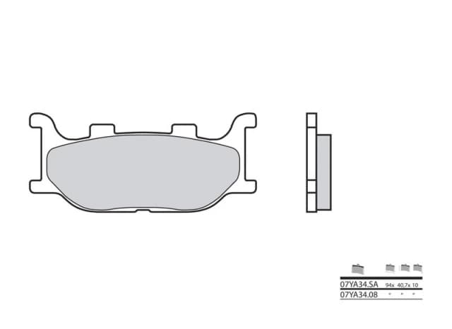 Brembo S.p.A. Street Sintered Metal Brake pads - 07YA34LA