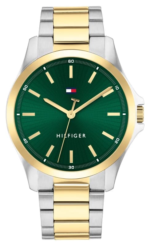Tommy Hilfiger 1792192 Two Tone Green Dial Bracelet Watch - W95365