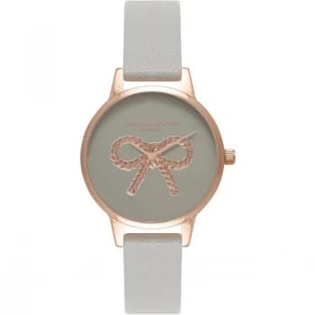 Vintage Bow Rose Gold & Grey Watch
