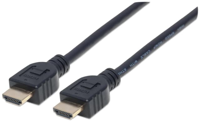 Manhattan Manhattan HDMI Cable with Ethernet (CL3 rated suitable for In-Wall use) 4K@60Hz (Premium High Speed) 2m Male to Male Black 4K Ultra HD x 2k