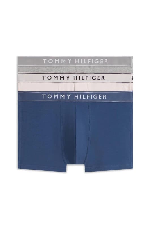 Tommy Hilfiger Mens 3P Trunk Dtm Dtm Blue/White/Silver Size: Small Multicolor Male S