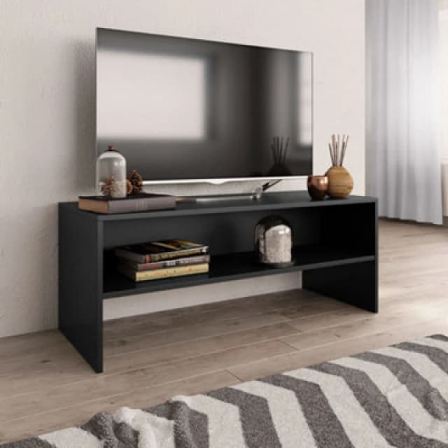 Vidaxl TV Cabinet Black 100X40X40 Cm Engineered Wood